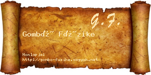 Gombó Füzike névjegykártya